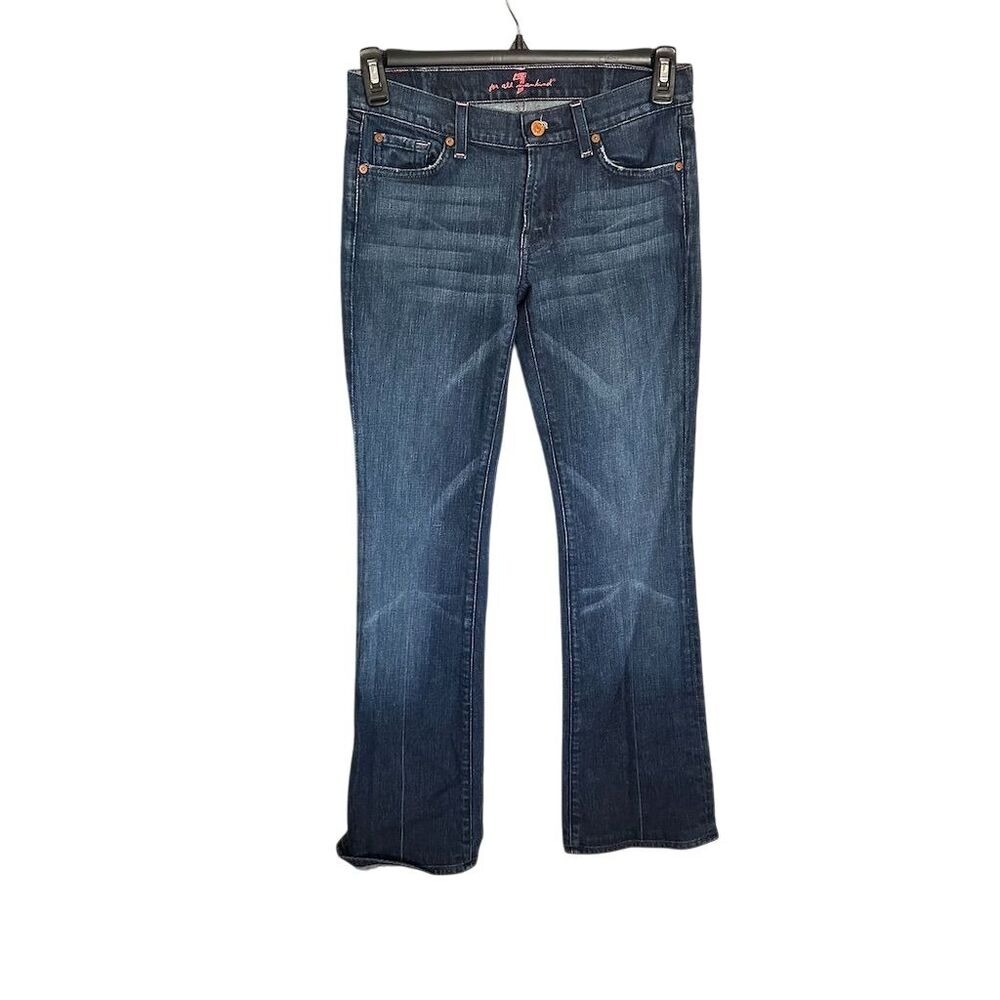 7 For All‎ Mankind Women's Bootcut Jeans Blue Size 27 Mid Rise Denim
